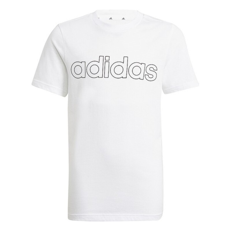 Child's Short Sleeve T-Shirt Adidas B LIN T GN4002 White 128 cm
